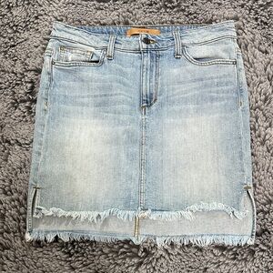 Joe's Jeans Light Blue Frayed Mini Skirt